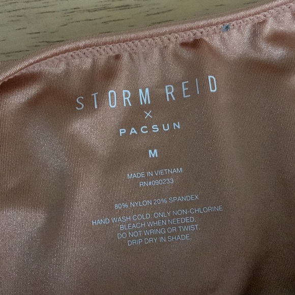NWOT Storm Reid x Pacsun Caramel Kayla Tie Belt High Waisted Bikini Bottom - Picture 6 of 10